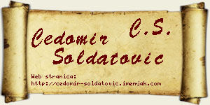 Čedomir Soldatović vizit kartica